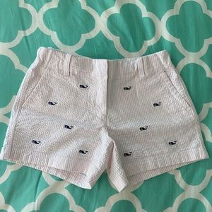 Vineyard Vines pink seersucker girls shorts!!